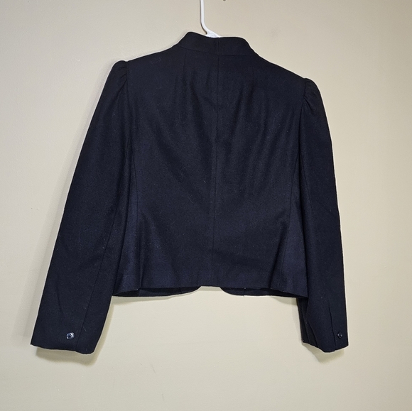 David Benjamin Wool Blazer Jacket Women's Size 13/14 Short Navy Blue Classic - Picture 9 of 11